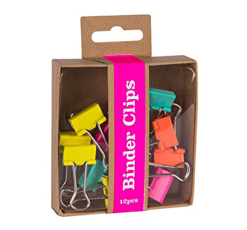 Apli Fluor Collection Pack de 100 Clips de Colores Fucsia, Amarillo, Naranja y Turquesa