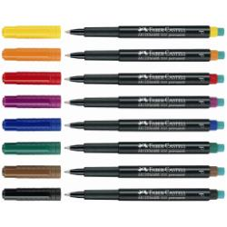 Faber-Castell Multimark Rotulador Permanente - Ancho de Trazo 0.4mm - Goma de Borrar Integrada - Resistente a la Luz y al Agua - Color Azul