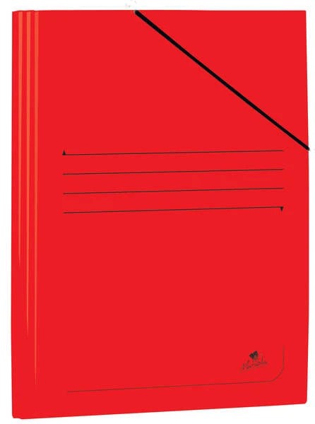 Mariola Carpeta de Carton Plastificado Folio 500gr/m2 - Medidas 34x25cm - Cierre con Goma Elastica - Color Rojo