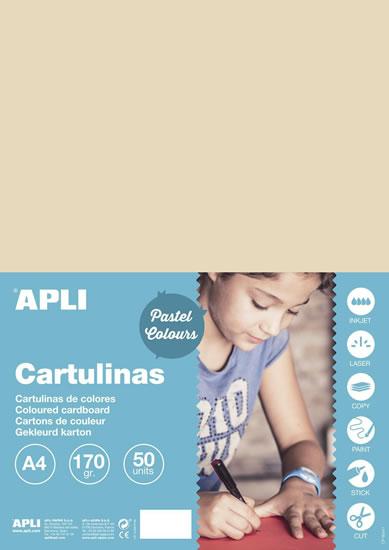 Apli Cartulina Vainilla A4 170g 50 Hojas