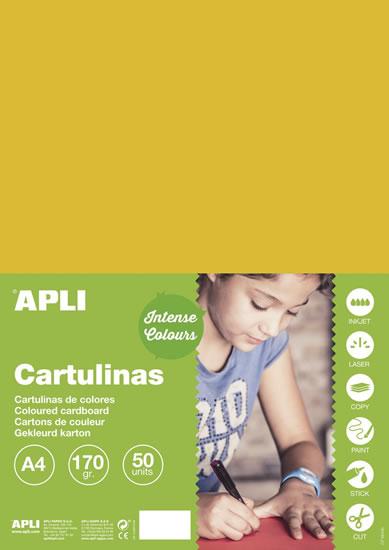 Apli Cartulina Amarillo Oro A4 170g 50 Hojas