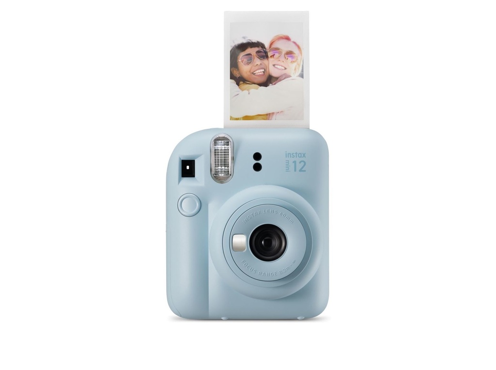 Fujifilm Instax Mini 12 Pastel Blue Camara Instantanea - Tamaño de Imagen 62x46mm - Flash Auto - Exposicion Automatica - Mini Espejo para Selfies - Modo Primer Plano