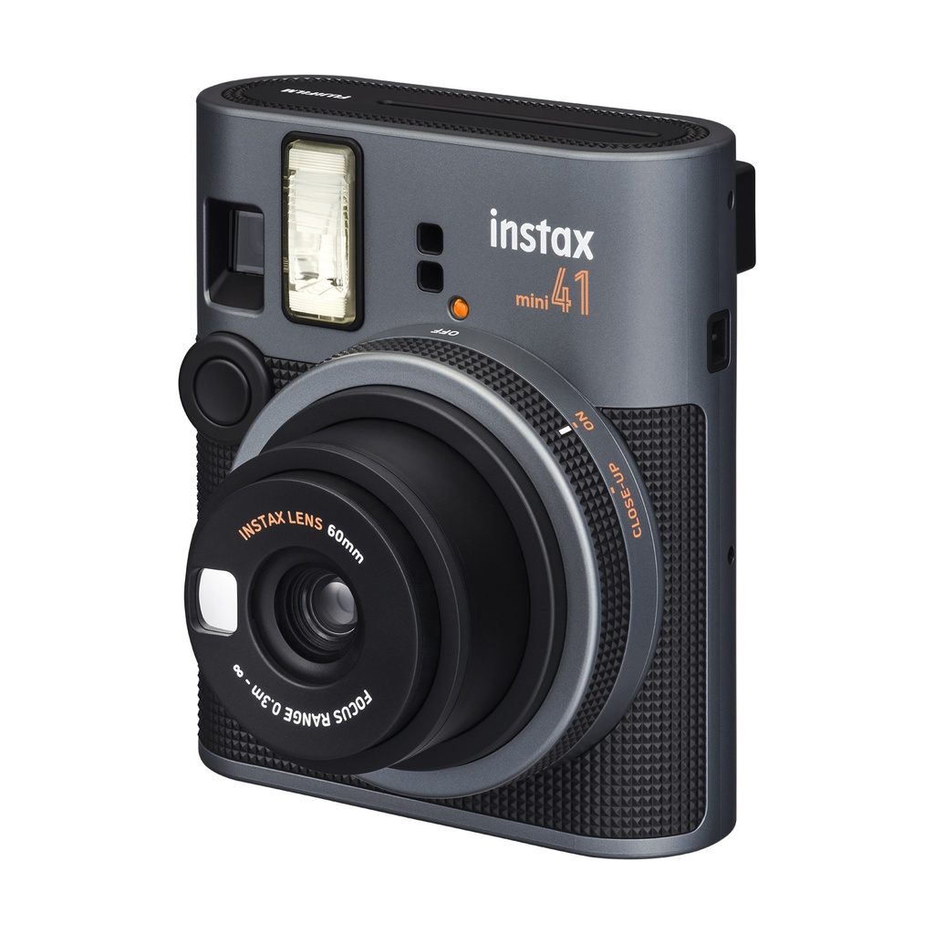 Fujifilm Instax Mini 41 Camara Instantanea - Tamaño de Imagen 62x46mm - Flash Auto - Exposicion Automatica - Mini Espejo para Selfies - Modo Primer Plano - Color Negro