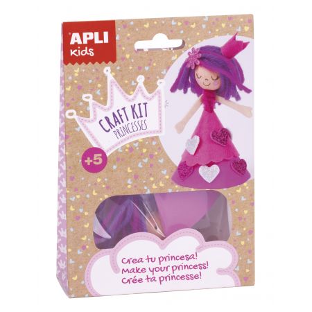 Apli Mini Kit de Manualidades Princesa Rosa - Reduce Estres - Aumenta Autoestima - Mejora Memoria - Desarrolla Coordinacion - Enriquecimiento Personal - Recomendado +5 Años