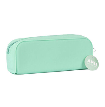Apli Estuche de Silicona Nordik Collection - Tacto Suave - Cremallera - Flexible y Moldeable - Resistente al Agua - Facil de Limpiar - Color Verde Esmeralda