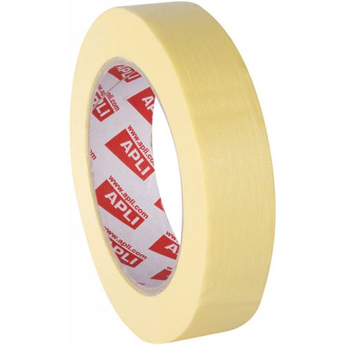 Apli Cinta Pintor 25mm x 45m - Facil de Cortar y Aplicar - Adhesion Fuerte y Duradera - Resistente a la Humedad y a la Abrasion - Azul