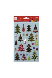 Apli Bolsa de Pegatinas Navideñas de Arboles de Navidad - Detalles Metalizados - Adhesivo Permanente - Ideal para Scrapbooking y Decoracion - Estimula Creatividad y Psicomotricidad Infantil
