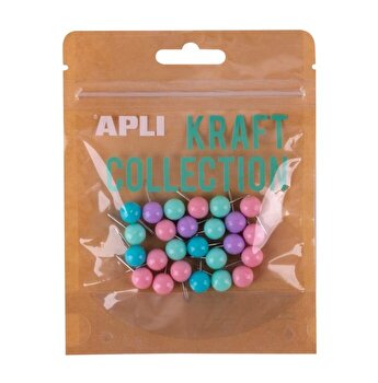 Apli Bolsa de 80 Clips Kraft Collection - Eurohole - Cierre Zip - Diseño Moderno y Llamativo - Color Azul Turquesa
