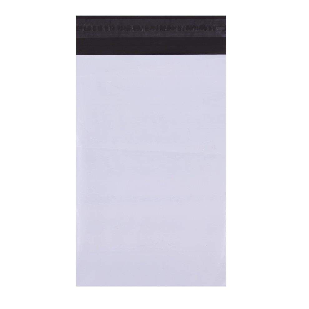 Apli Pack de 50 Bolsas de Polipropileno Opacas con Cierre Adhesivo - Alta Resistencia - Flexibles - Opacas para Privacidad - Color Blanco