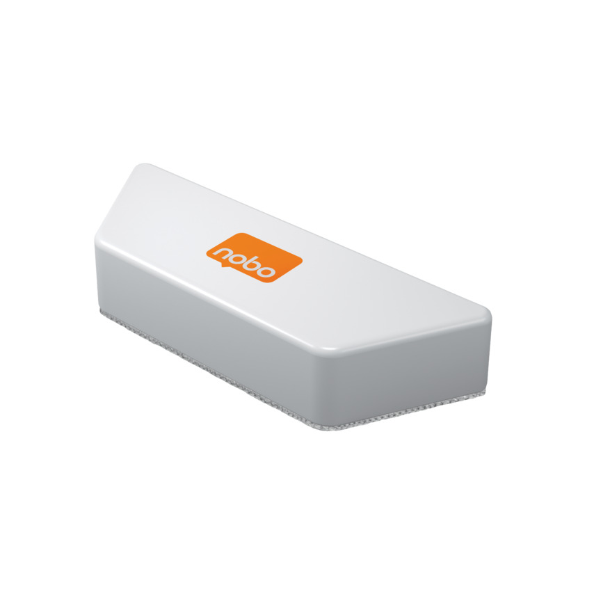 Nobo Borrador Microfibra para Pizarra Blanca - Eliminacion Eficaz de Tinta y Suciedad - Blanco - Almohadilla Lavable - Iman Integrado - Incluye 1 Almohadilla - Paquete de 2 Almohadillas Reemplazables