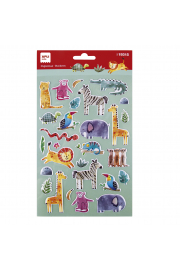 Apli Bolsa de Pegatinas Safari - Relieve y Detalles Metalizados - Adhesivo Permanente - Ideal para Scrapbooking y Decoracion - Estimula Creatividad y Psicomotricidad Infantil
