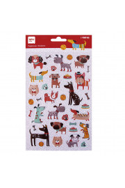 Apli Bolsa de Pegatinas de Perritos - Relieve - Detalles Metalizados - Adhesivo Permanente - Ideal para Scrapbooking y Decoracion - Estimula Creatividad y Psicomotricidad Infantil