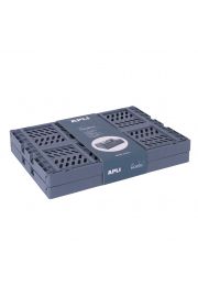 Apli Up North Pack de 2 Cajas de Plastico Plegables y Apilables - Tamaño 290x210x120mm - Ideal para Herramientas, Juguetes, Colada etc... - Color Azul