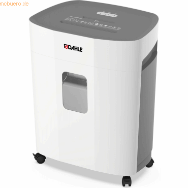 Dahle PaperSAFE 240 Destructora de Papel Manual Corte en Particulas P-4 - Destruye hasta 10 Hojas - Papelera de 25L - Con Ruedas - Apta para Papel, Tarjetas, Cd´s - Color Gris