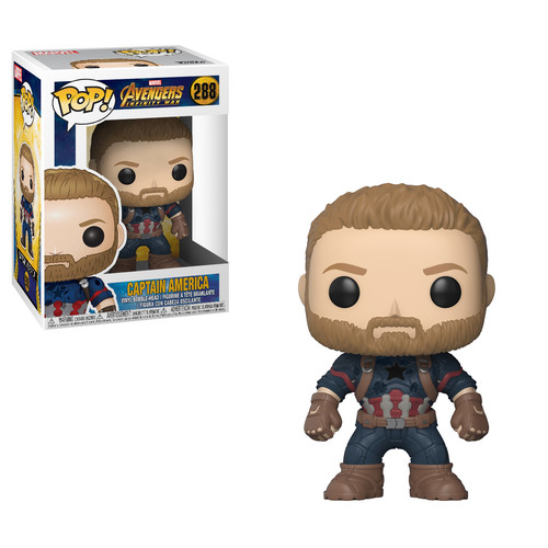 [26466] Funko Pop Marvel Avengers Infinity War Capitan America - Figura de Vinilo - Altura 9cm aprox.