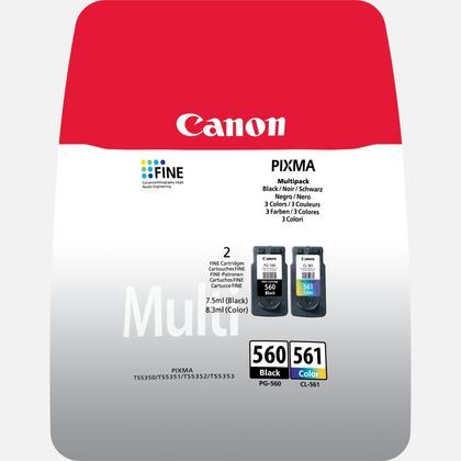 [3713C008] Canon PG560/CL561 Pack de 2 Cartuchos de Tinta Originales + Papel Fotografico Brillante GP-501 - 3713C008