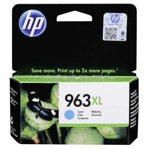 [3JA27AE] HP 963XL Cyan Cartucho de Tinta Original - 3JA27AE