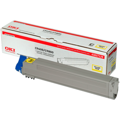 [43837129] OKI C9655 Amarillo Cartucho de Toner Original - 43837129