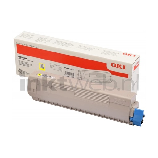 [46443117] OKI Executive ES8433 Amarillo Cartucho de Toner Original - 46443117