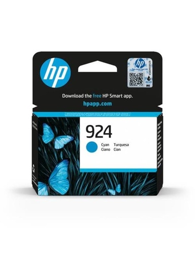 [4K0U3NE] HP 924 Cyan Cartucho de Tinta Original - 4K0U3NE