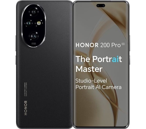 [5109BFSY] Honor 200 Pro 5G Smartphone Pantalla AMOLED 6.78" - 12GB - 512GB - Camara Principal 50MP - Bateria 5200mAh - Admite Carga de 100W - Color Negro