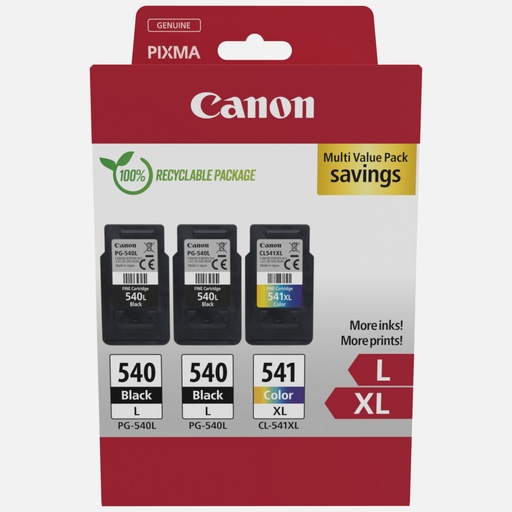 [5224B017] Canon PG540L Negro + CL541XL Color Pack de 2 Cartuchos de Tinta Originales - 5224B017
