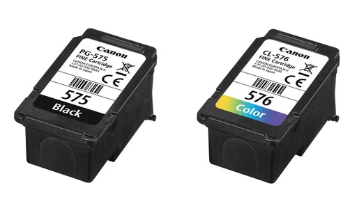 [5438C004] Canon PG575/CL576 Pack de 2 Cartuchos de Tinta Originales + 50 Hojas de Papel Fotografico - 5438C004