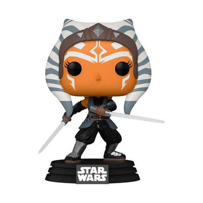 [54527] Funko Pop Star Wars The Mandalorian Ahsoka con Sables - Figura de Vinilo - Altura 9cm aprox.