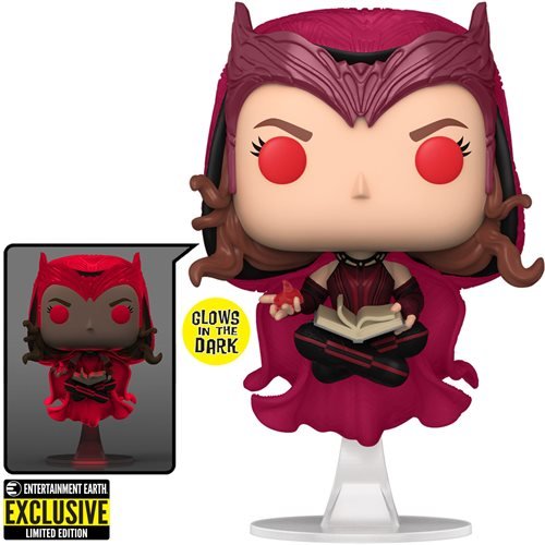 [62345] Funko Pop Marvel WandaVision Scarlet Witch Ed. Glows in the Dark - Figura de Vinilo - Altura 9cm aprox.