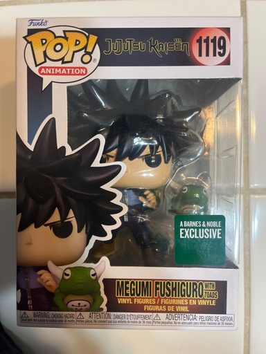 [64495] Funko Pop Animacion Jujutsu Megumi con Sapos Edicion Especial - Figura de Vinilo - Altura 9.5cm aprox.