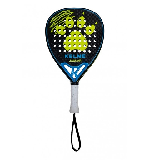 [683489992396] Kelme Jaguar Pala de Padel - Forma Lagrima - Marco y Cara 100% Carbono - Nucleo Black Eva Soft Ultra