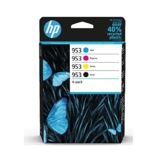[6ZC69AE] HP 953 Pack de 4 Cartuchos de Tinta Originales - 6ZC69AE