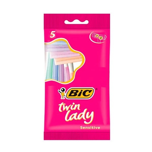 [8268563] Bic Twin Lady Pack de 5+1 Maquinillas de Depilacion Desechables de 2 Hojas