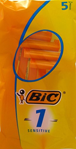 [838521] Bic Sensitive 1 Pack de 5 Maquinillas de Afeitar Desechables de 1 Hoja