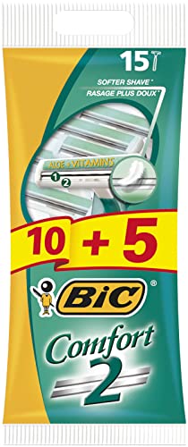 [878854] Bic Comfort 2 Pack de 10 + 5 Gratis Maquinillas de Afeitar Desechables
