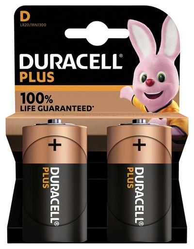 [940281] Duracell MN1300B2 Pilas Alcalinas D LR20 1.5V Plus Power (2 unidades)