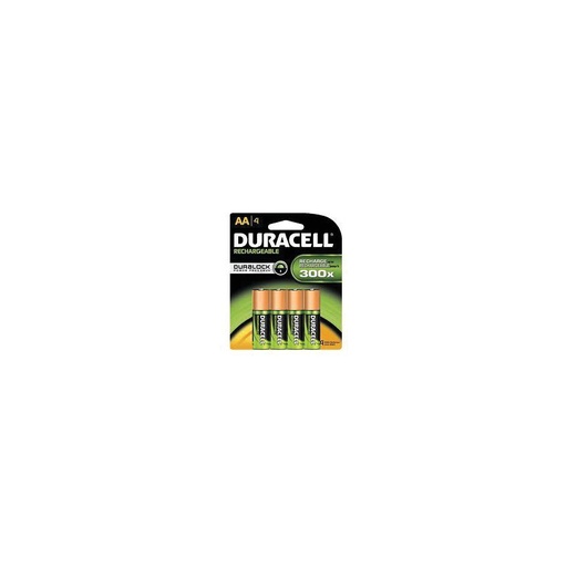 [950386] Duracell Pack de 4 Pilas Recargables NiHM AA LR6 1.2V 1300mAh Precargadas
