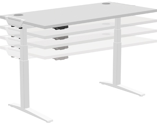 [9747001] Fellowes Estructura Metálica para Mesa Regulable en Altura Levado - 4 Configuraciones de Memoria - Motor Dual - Silenciosa y Rapida - Color Blanco