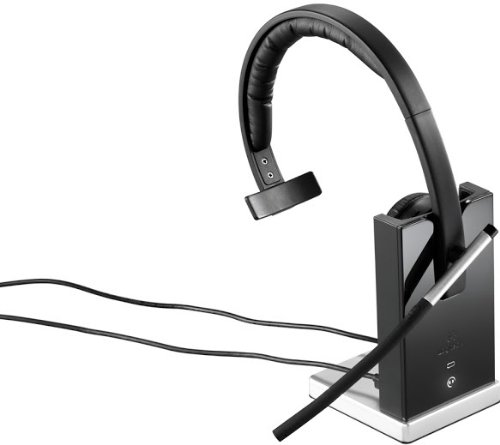 [981-000512] Logitech H820E Auriculares Inalambricos Mono con Microfono - Autonomia hasta 10h - Diadema Ajustable - Controles en Auricular - Color Negro