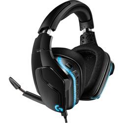 [981-000750] Logitech G635 Auriculares Gaming USB DTS 7.1 LightSync con Microfono - Iluminacion RGB - Microfono Plegable - Diadema Ajustable - Almohadillas Acolchadas - Controles en Auricular - Cable de 2.80m - Color Negro