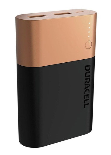 [990327] Duracell Bateria Externa/Power Bank 10050mAh PD 18W y QC 3.0 - 1x USB-A, 1x USB-C - Indicadores Led - 2 Dispositivos Simultaneamente