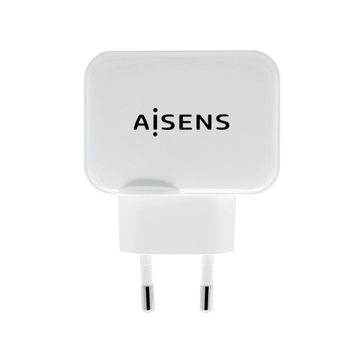 [A110-0439] Aisens Cargador USB 17W 5V/3.4A - 2xUSB con Control AI - Color Blanco