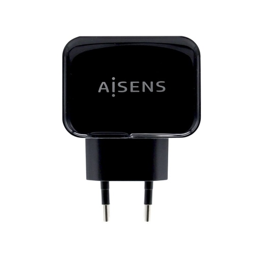 [A110-0440] Aisens Cargador USB 17W 5V/3.4A - 2xUSB con Control AI - Color Negro