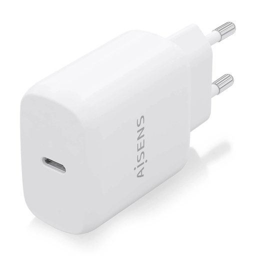 [A110-0756] Aisens Cargador USB-C PD3.0 1 Puerto 1xUSB-C 25W - Color Blanco
