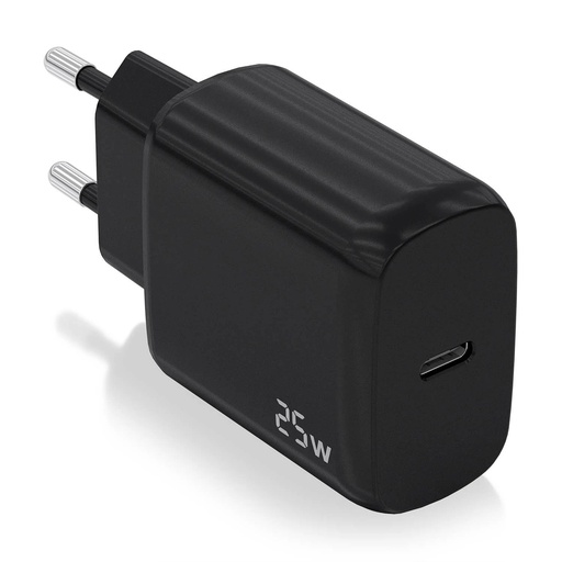 [A110-0757] Aisens Cargador USB-C PD3.0 1 Puerto 1xUSB-C 25W - Color Negro