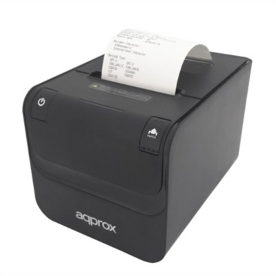 [APPPOS80AMUSE] Approx Impresora Termica de Recibos - Resolucion 203dpi - Velocidad 250mm/s - USB, LAN, RS232 y RJ11 - Auto-Corte y Corte Manual