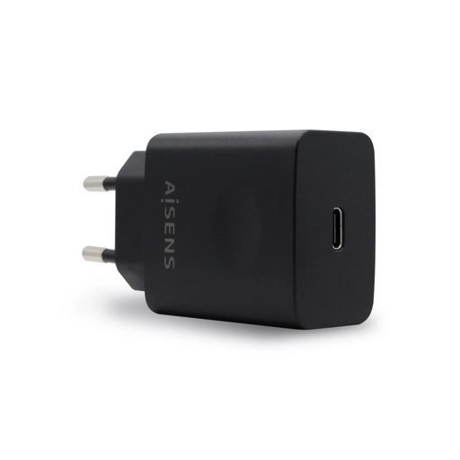 [ASCH-1PD20-BK] Aisens Cargador para Smartphone USB-C PD3.0 1x USB-C 20W