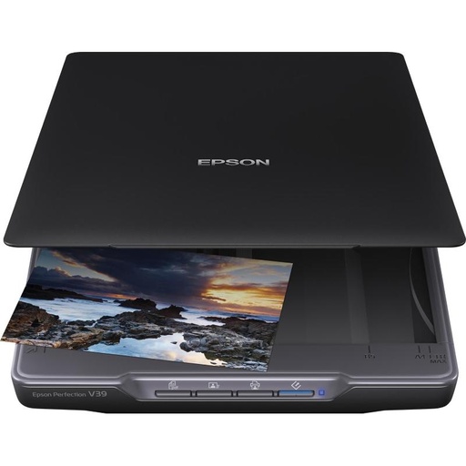 [B11B268401] Epson Perfection V39II Escaner Fotografico y de Documentos 4800ppp - Alimentacion y Conectividad por USB - Fabricado con un 30% de Plastico Reciclado