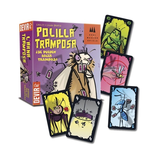 [BGPOLI] La Polilla Tramposa Juego de Cartas - Tematica Insectos/Humor - De 3 a 5 Jugadores - A partir de 7 Años - Duracion 30min. aprox.