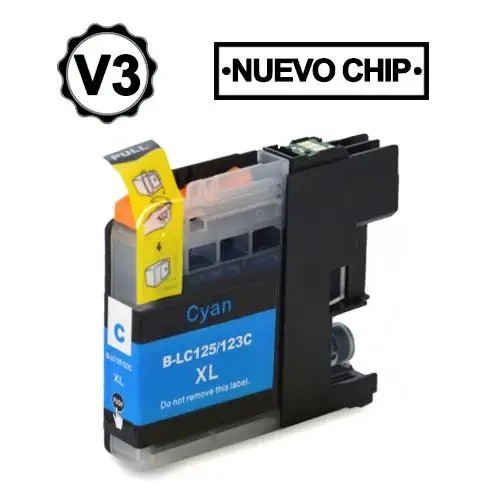 [BI-LC125XLCY] Brother LC125XL Cyan Cartuchos de Tinta Generico - Reemplaza LC125XLC